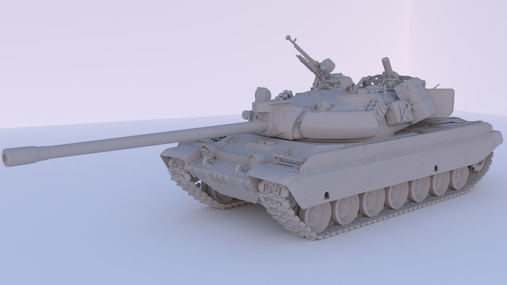 vz 55 130mm 54 za hurrikane 1 72 panzer militär 3d print model - Mito3D