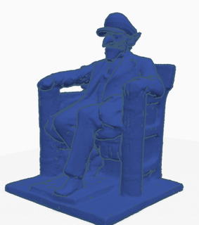 Waaah anıt Waluigi Lincoln Valugi zaman modeller Sanat 3d print model - Mito3D