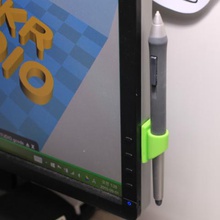 wacom intuos pen holder support mural outil de tablette 3d print model - Mito3D