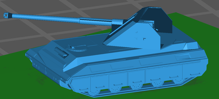 portador armas tanque prototipo pak 43 3d print model - Mito3D