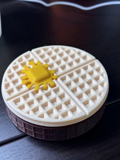 waffle box stash without butter container hiding bank piggy 3d print model - Mito3D
