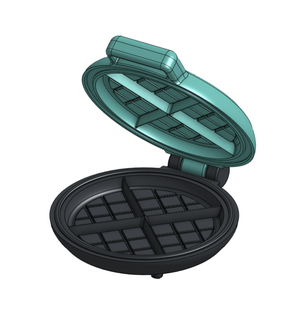 waffle maker art food gadget keychain 3d print model - Mito3D
