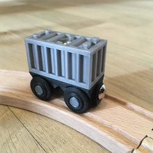 vagão recipiente de trem madeira jogo brio freecad ikea brinquedo acessórios 3d print model - Mito3D
