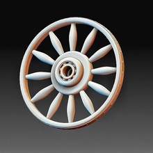 wagon wheel art furniture high poly printable-model inventory 3d print model - Mito3D