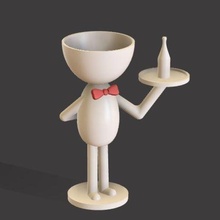 serveur restaurant vase discorde Vaso déco camarero 3d print model - Mito3D