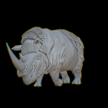 wakanda guerra rinoceronti 3d print model - Mito3D