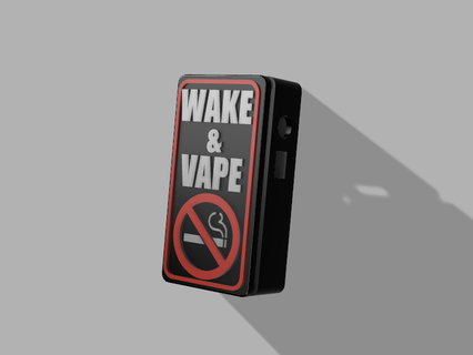 wake & vape mechanical box mod custom 3d print model - Mito3D