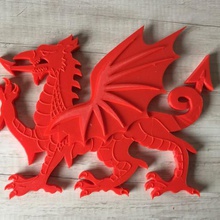 gales del dragón - de cymru draig varios welsh dragon el país kevin 3d print model - Mito3D