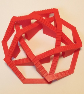 walk knot t53 math art geometric geometry topology 3d print model - Mito3D