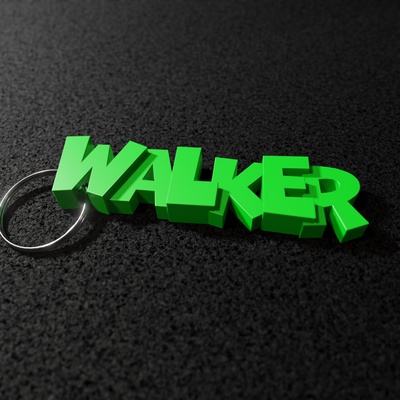 walker - keyring gadget keychain 3d print model - Mito3D
