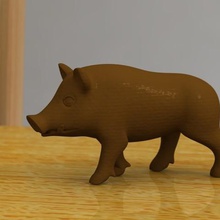 curta javali jogo animais 3d print model - Mito3D