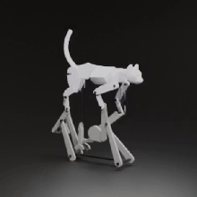walking cat toy 3d print model - Mito3D