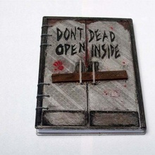 walking dead - journal 3d printing binding book coptic stitch inside hand painted the 3d_printing 3d print model - Mito3D
