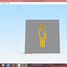 yürüme ölü kurabiye kesici Ayarlamak 3d print model - Mito3D