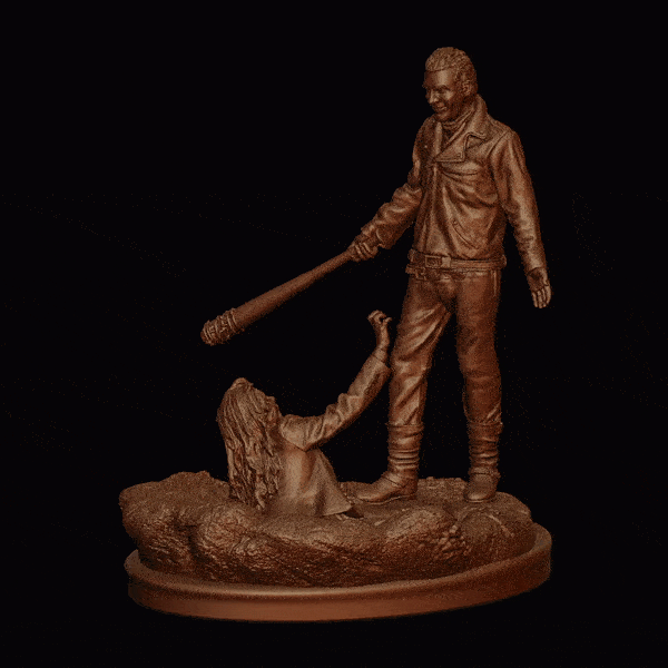 caminhando morto negan ferreiro miniatura estatueta figura resina stl 3d modelo impressão 3D print model - Mito3D