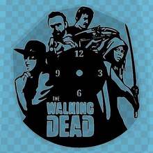 walking dead watch home clock stencil zombie wall 3d print model - Mito3D