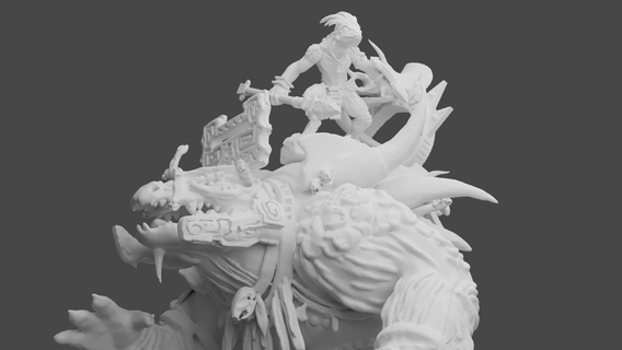 marchant l'homme lézard temple dinosaure 3d print model - Mito3D