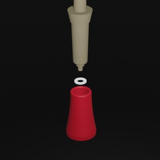 walking pole rubber tip 3d print model - Mito3D