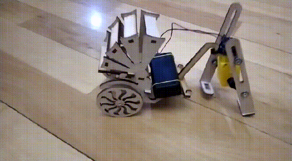 walking robot dc motor cosplay cosplayrobot steam stem education rover home made diy ki ds hobby 3d print model - Mito3D