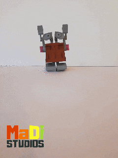wall Roboter Kunst WalkerRobot zlay madistudios niedlich artikuliert Waller Rampe Wurzelrampe niedlicher 3d print model - Mito3D