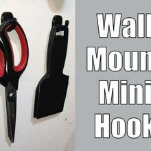 wall mount mini hook grande sospeso forbici utensili tool_holders_boxes 3d print model - Mito3D