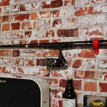 wall mounted pesca asta titolare supporto canna gancio parete 3d print model - Mito3D
