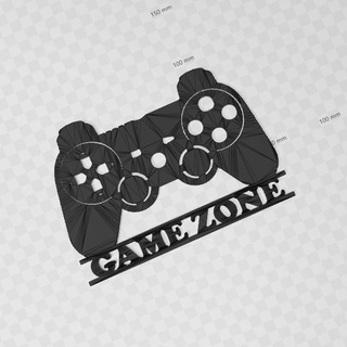 wall-mounted gamer controller Home playstatio joystick gaming zone panel wall decor poster 3d print model - Mito3D