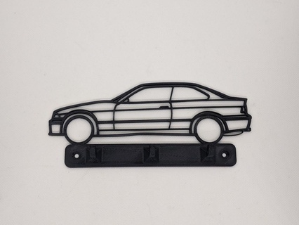 wall mounted chave prateleira BMW m3 e36 casa 3 Series 120i 330d z3 z4 m5 chaveiro anel armazenamento 3d print model - Mito3D