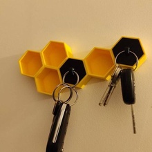 wall-mounted key ring 3d print model - Mito3D