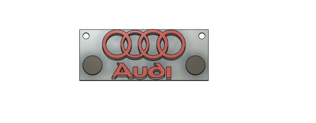 wall-mounted key ring home audi pla 3d print model - Mito3D