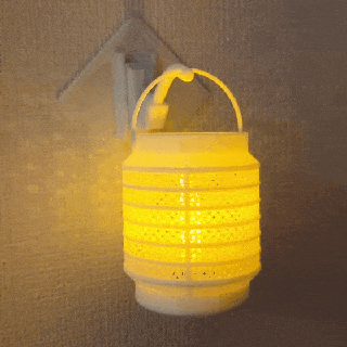 wall-mounted lantern chochin lamp home led halloween fantastic easy assemble art toy 3d print model - Mito3D