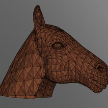 wall art - horse head 3d print model - Mito3D