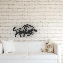 pared Arte toro animal decoración yin yang circulo vida flor Rosa Buda bosque 3d print model - Mito3D