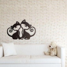 wall art cats - cute animal eagle decor decoration yin yang circle life flower rose buddha forest cat 3d print model - Mito3D