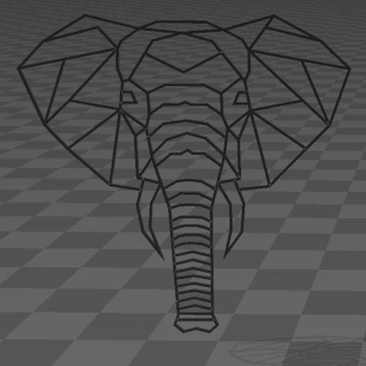 parete arte elefante tavolo decorazione 3D print model - Mito3D