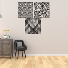 wall art geometric pattern decoration 3d print model - Mito3D