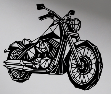 parede arte motocicleta 2d 3d print model - Mito3D