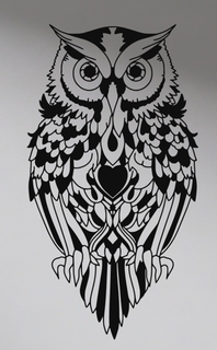 wall art owl 2d Art wallart decore decorate 3d print model - Mito3D