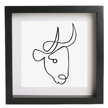 wall art picasso bull frame home decoration 3d print model - Mito3D