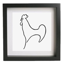 wall art picasso cock frame home decoration 3d print model - Mito3D