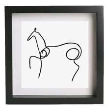 l'arte della parete, picasso cavallo 2 fotogramma casa decorazione 3d print model - Mito3D