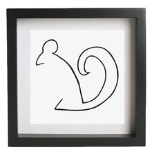 wall art picasso squirrel frame home decoration 3d print model - Mito3D