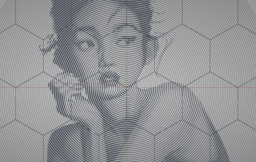 wall art spiral line customized image math optical illusion design wallpaper 3d print model - Mito3D
