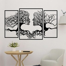 mur art arbre couple visage forme décor conception 3d print model - Mito3D