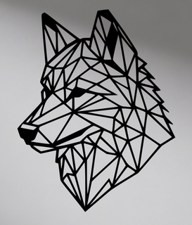 wall art wolf 2d 3d print model - Mito3D