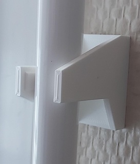 pared soporte 15 mm diámetro cortina manivela hogar casa 3d print model - Mito3D