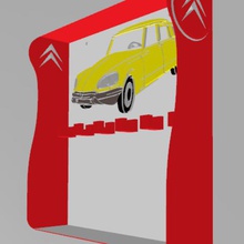 duvar braketi anahtarları ev araç ds citron anahtar halkası destek logo 3d print model - Mito3D