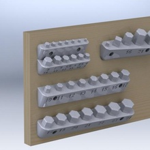 suportes de parede 1 4 2 métrica sockets ferramenta as ferramentas chaves suporte buchas workshop 3d print model - Mito3D