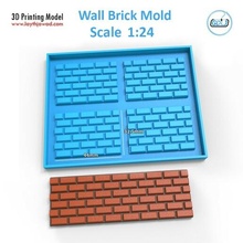 mur brique moule échelle 1 24 bâtiment briques diorama loisir modèle argile blocs 3d print model - Mito3D