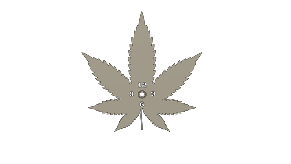 mur l'horloge 420 afficher pot marijuana chanvre feuille temps pendre Accueil maison décor Bureau Jeu chambre 3d print model - Mito3D